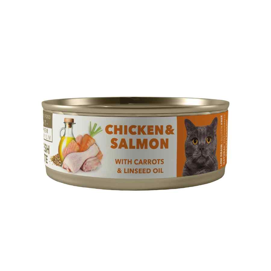 Amity Chicken And Salmon Adult Cat Wet Food 80 Gr, , large image number null